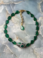 Load image into Gallery viewer, necklace with green  Turkish crystal stones