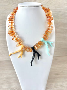 sea glass stone necklace