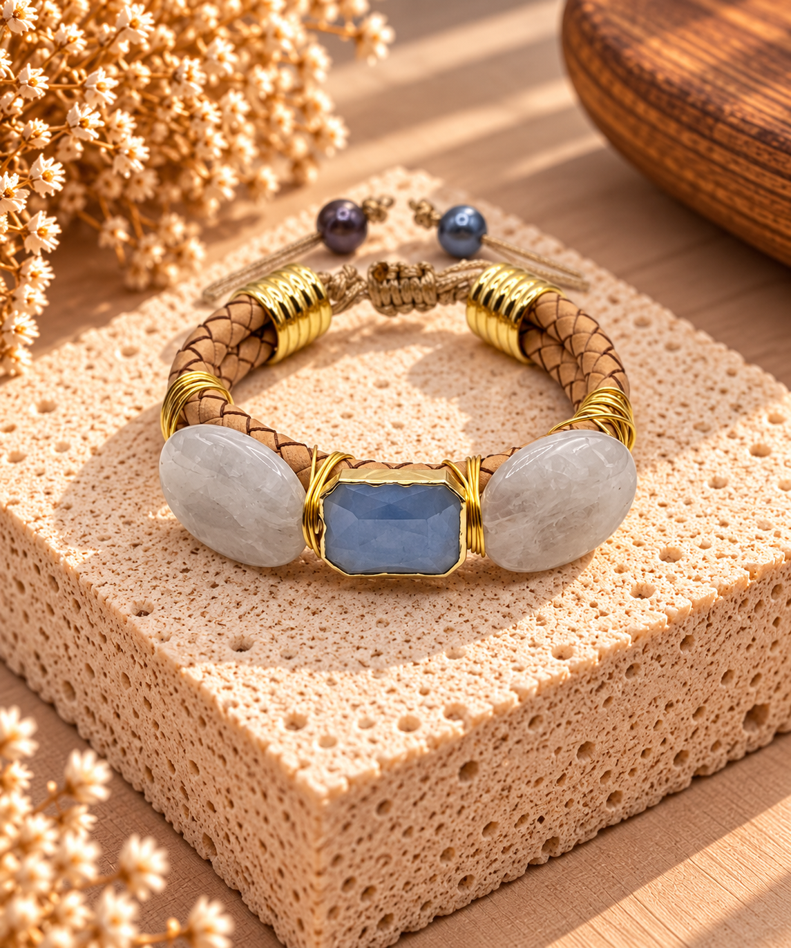 Blush & Blue Stone Bracelet