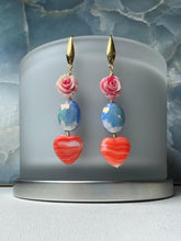 Load image into Gallery viewer, multicolored Turkish sea stone earrings