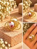 Crimson Blossom Ring