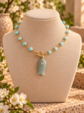 Ocean Whisper Turquoise Fish Necklace