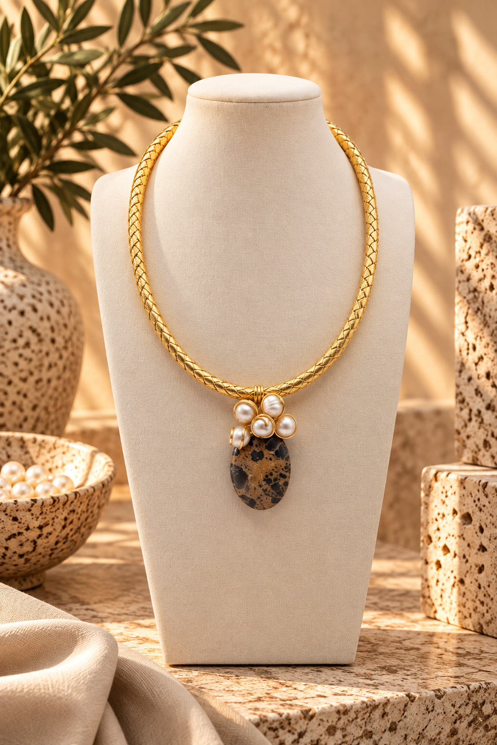 Golden Earth Pearl Necklace