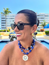 Load image into Gallery viewer, necklace with  blue Turkish crystal stones