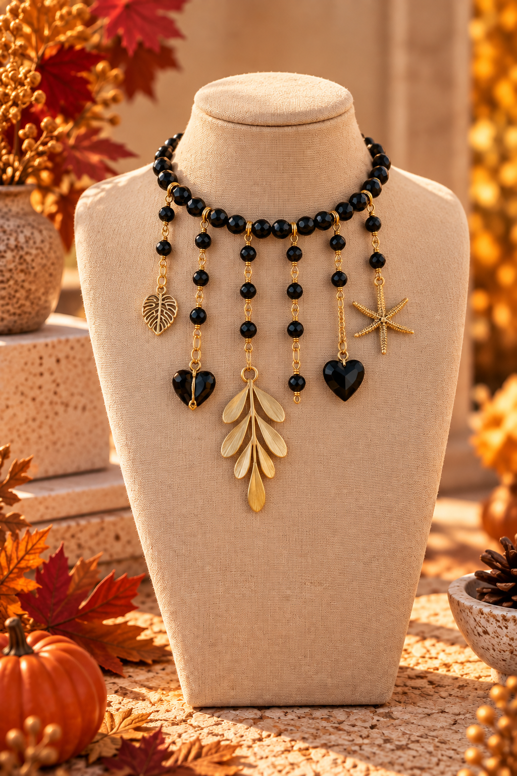 Midnight Garden Charm Necklace