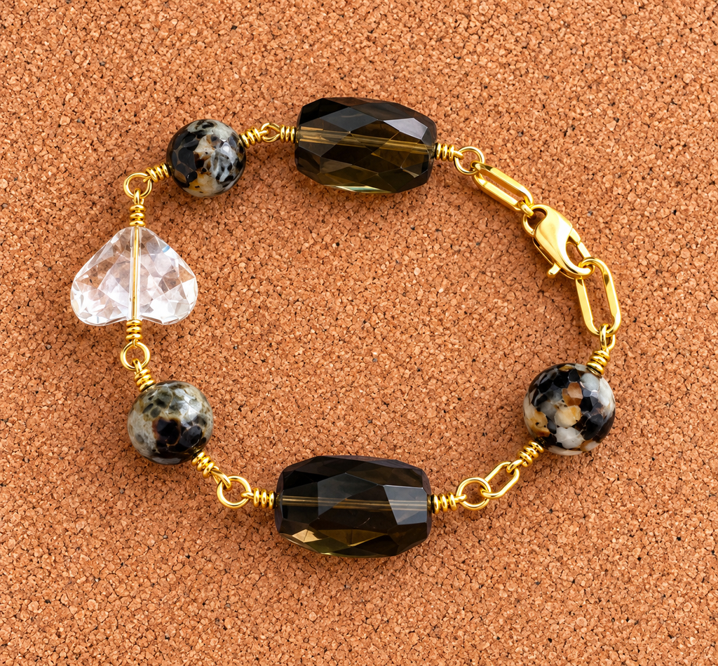 Autumn Harmony – 3-Piece Jewelry Set | Choker, Bracelet & Removable Pendant
