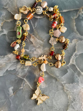 Load image into Gallery viewer, necklace with Turkish rhinestones and butterfly pendant