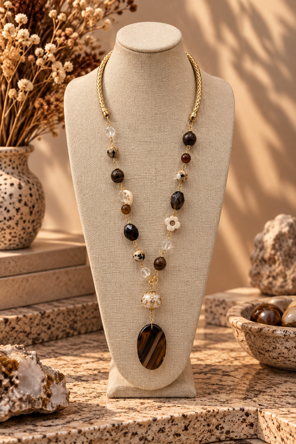 Earth & Light Drop Necklace