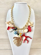 Load image into Gallery viewer, Necklace with blue crystal stones and exotic stones