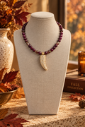 Burgundy Tusk Necklace