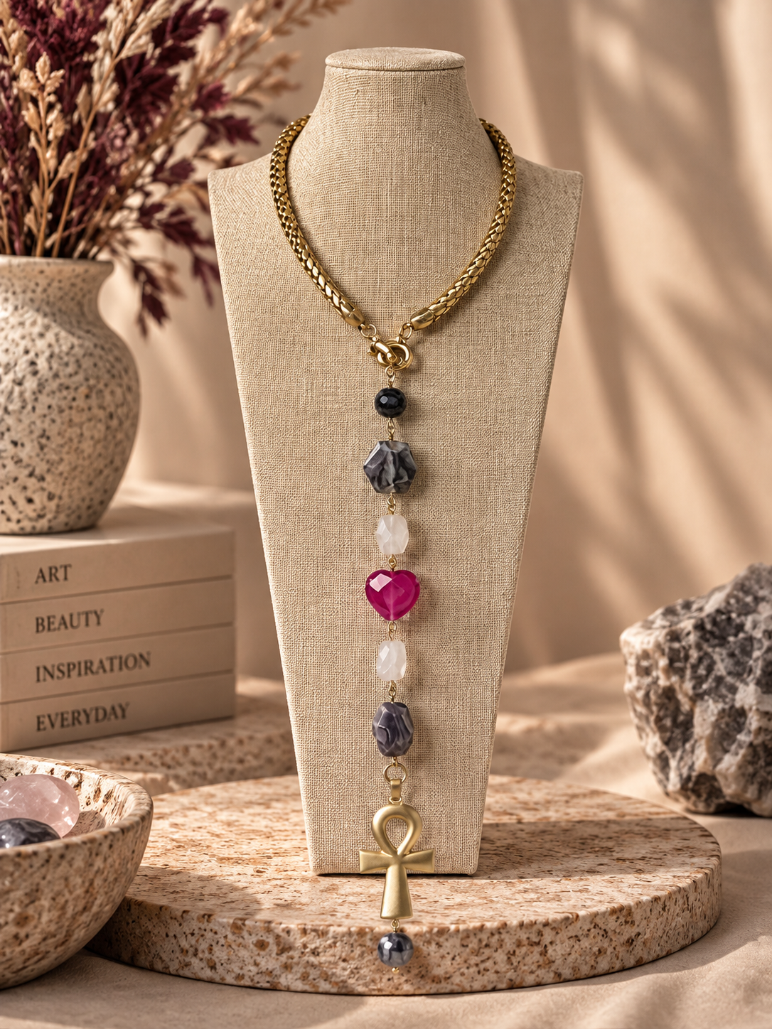 Sacred Heart Drop Necklace