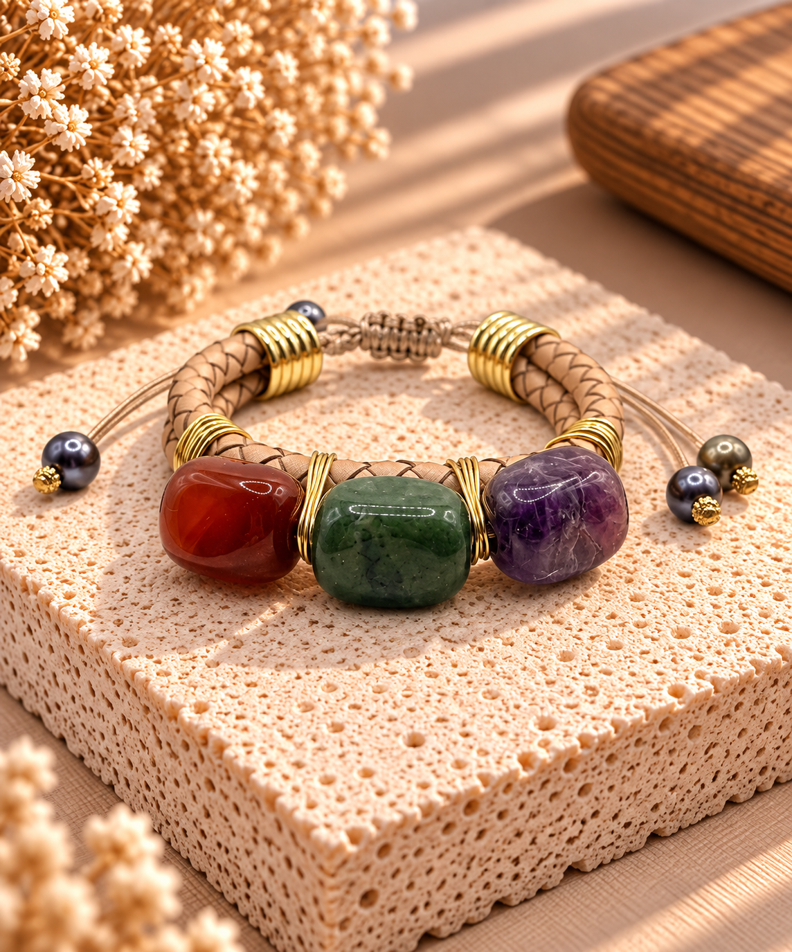 Jewel Trio Stone Bracelet