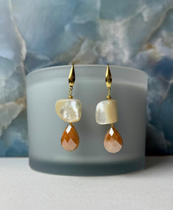 cream-colored Turkish stone earrings