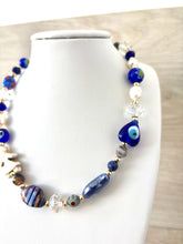 Load image into Gallery viewer, Necklace of Turkish stones, colorful and autumn flowers