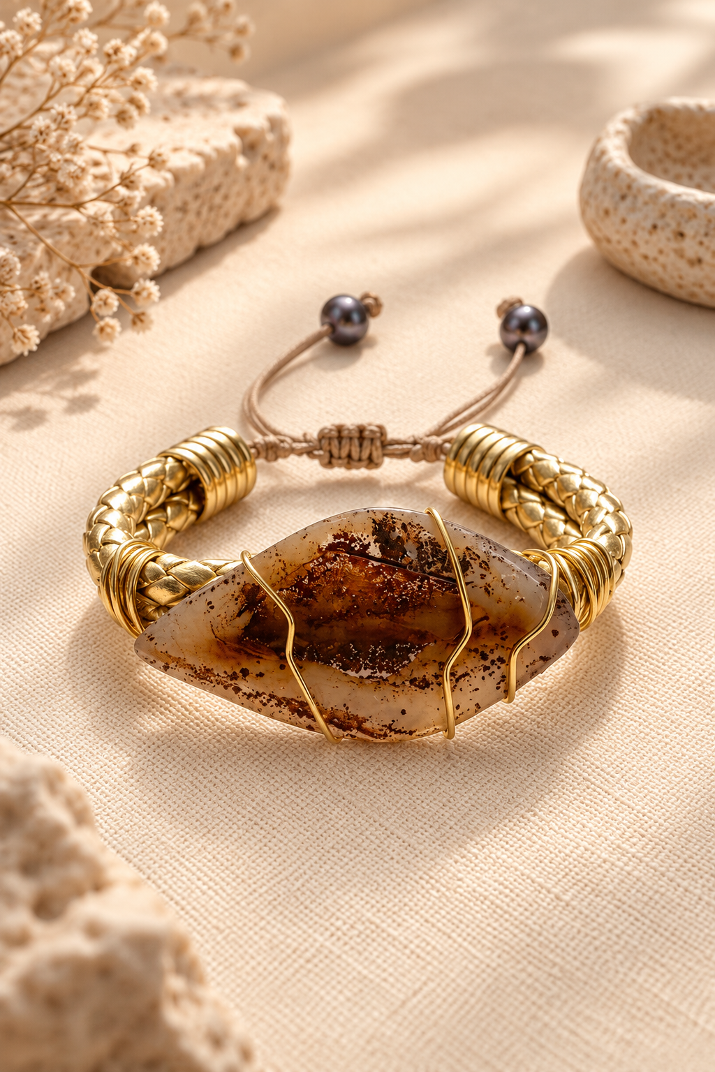 Desert Agate Statement Bracelet