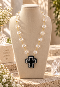 Midnight Crystal Cross Necklace
