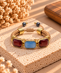 Terracotta & Blue Stone Bracelet