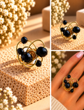 Midnight Noir Handmade Statement Ring