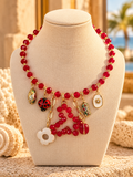 Scarlet Lucky Charms Choker
