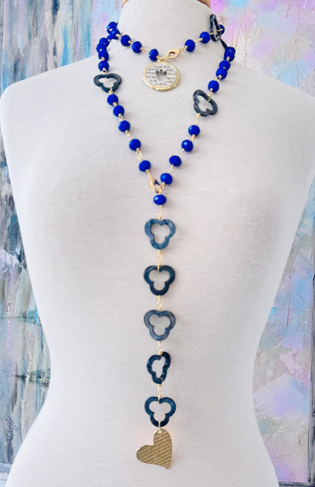Rosary necklace, with long white Turkish stones