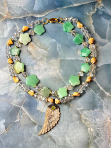necklace with Turkish stones and colored crystals