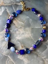 Load image into Gallery viewer, necklace with  blue Turkish crystal stones