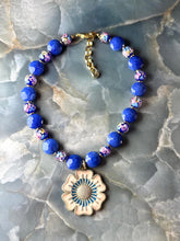 Load image into Gallery viewer, necklace with  blue Turkish crystal stones