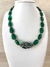 Load image into Gallery viewer, Necklace with blue crystal stones and exotic stones