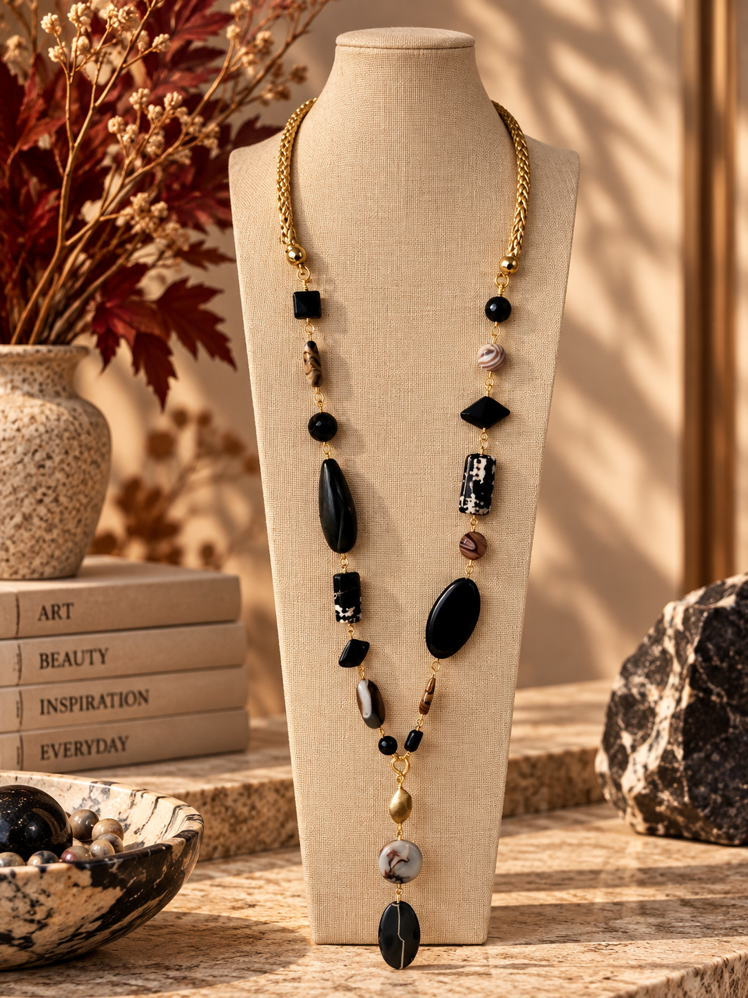 Noir Earth Long Necklace