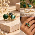 Emerald Harmony Statement Ring