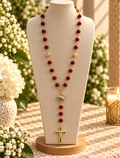 Ruby Grace Long Rosary Necklace