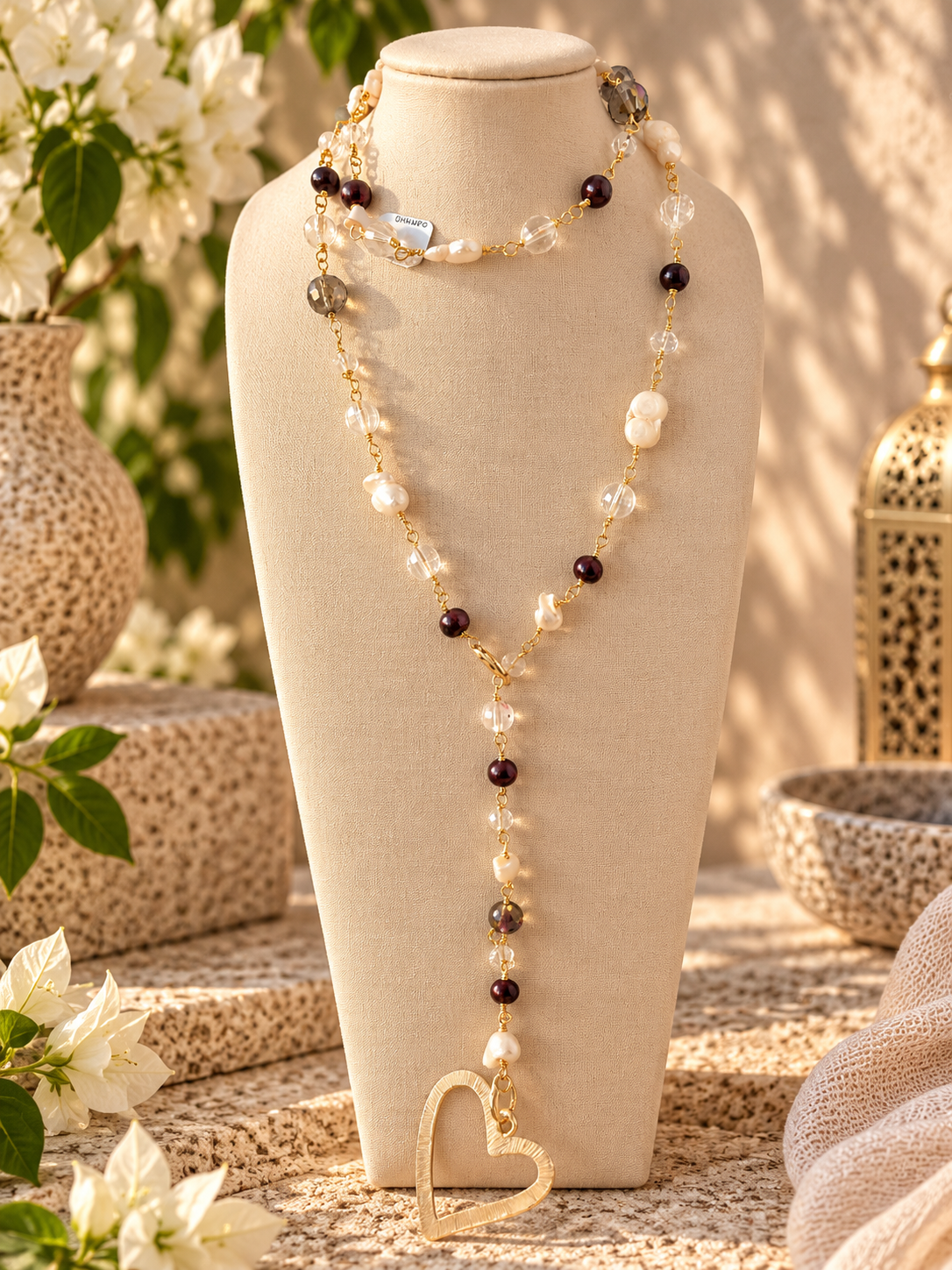 Golden Heart Journey Long Necklace