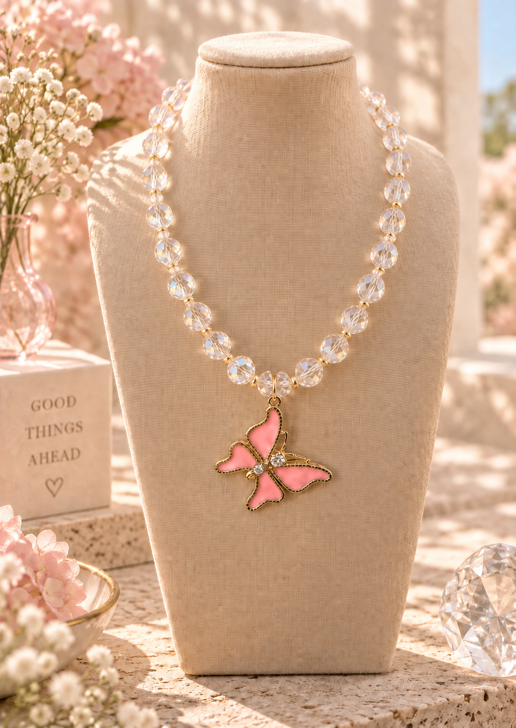 Crystal Butterfly Necklace