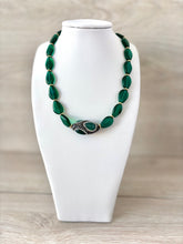 Load image into Gallery viewer, Necklace with blue crystal stones and exotic stones