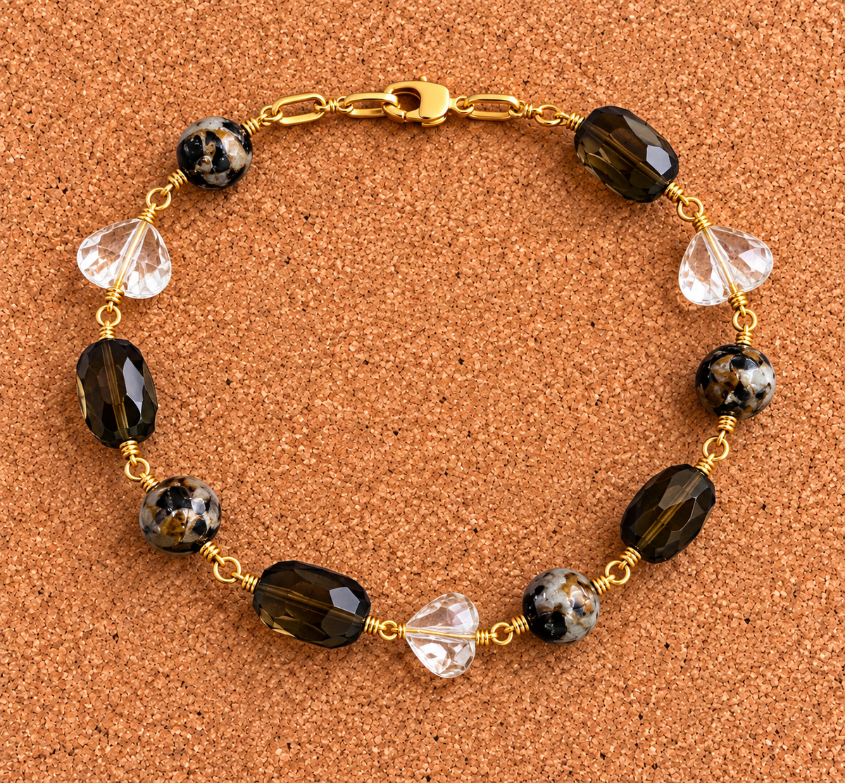 Autumn Harmony – 3-Piece Jewelry Set | Choker, Bracelet & Removable Pendant