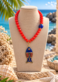 Mediterranean Fish Statement Necklace