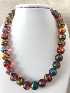 Necklace with colorful Turkish crystal stones