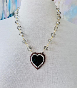 necklace with crystal, Turkish and exotic stones