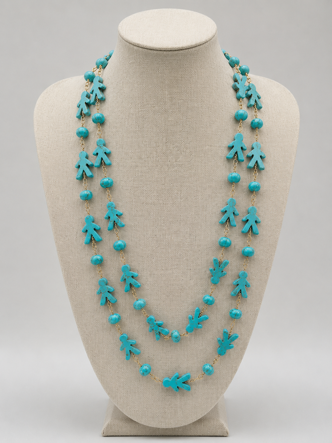 Blue Stone Mom Necklace