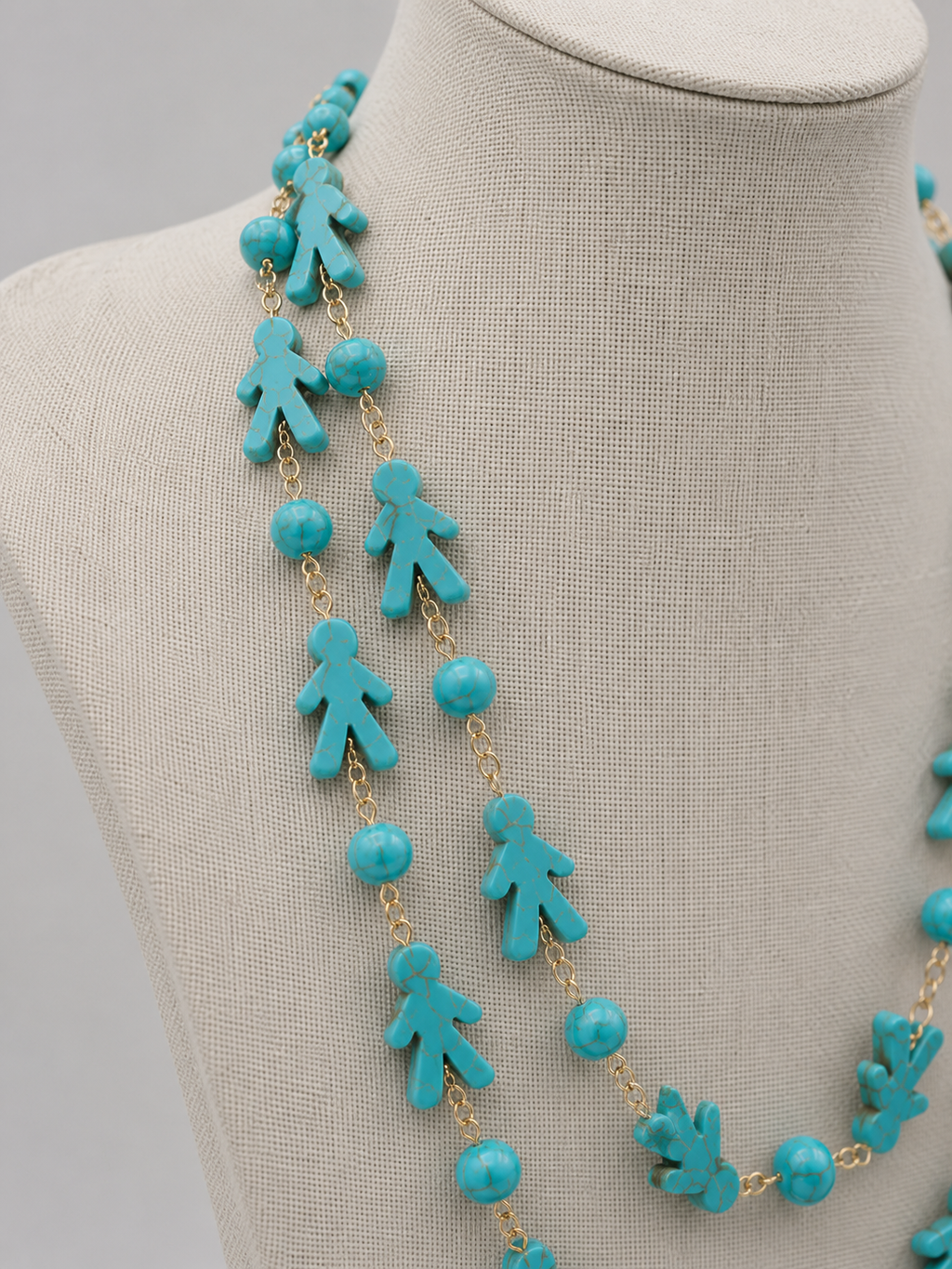 Blue Stone Mom Necklace
