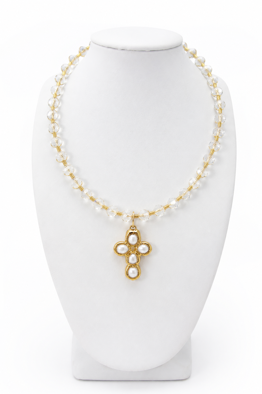 Crystal Grace Cross Necklace