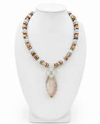 Browns Tones Necklace Oval Stone