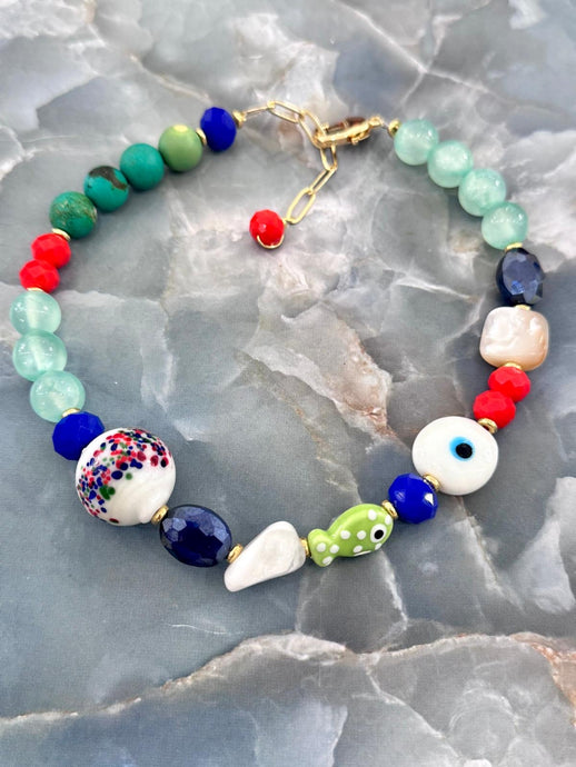 colorful Turkish stone necklace
