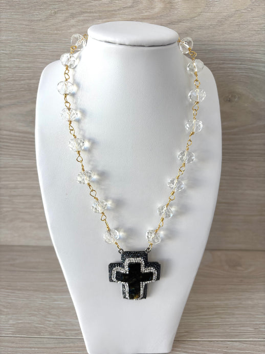 Crystal stone necklace