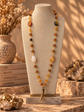 Golden Earth Horn Necklace