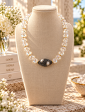 Crystal Noir Pearl Necklace