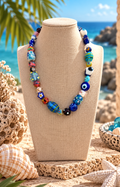 Mediterranean Mosaic Beaded Necklace