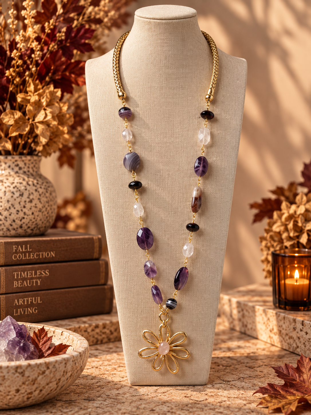 Amethyst Bloom Long Necklace