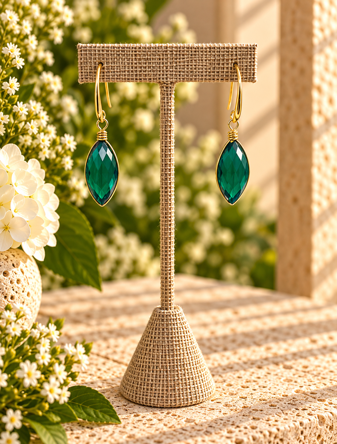 Emerald Garden Drop Earrings