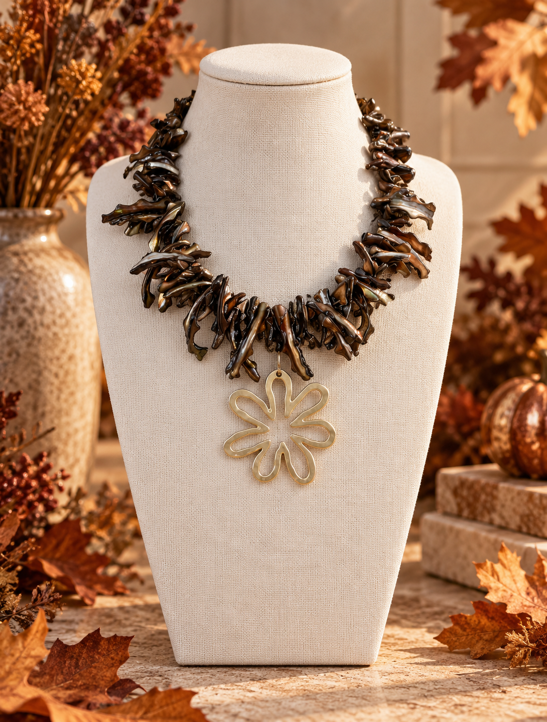 Autumn Bloom Statement Necklace